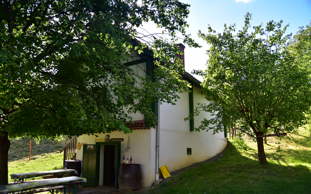 Weinkeller von hinten